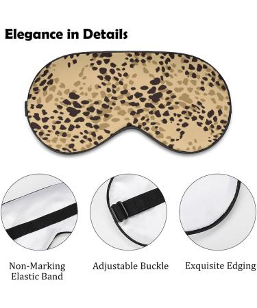 Leopard Skin Sleep Mask - Adjustable Blindfold for Men and Women | Blocks Light for Night Travel and Nap - Buy Online on GoSupps.com