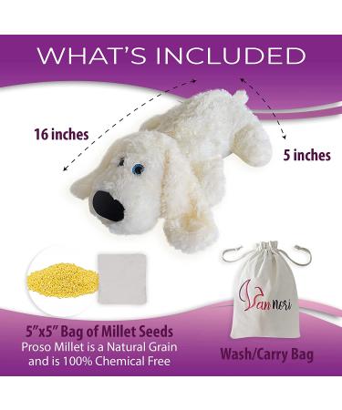 Stuffed Sloth Microwavable Heating Pad for Menstrual Cramps - Dog Cream | Calming Therapy for Adults & Teens - Buy Online on GoSupps.com