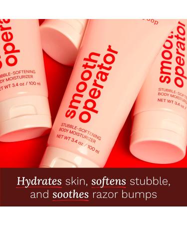 ALLEYOOP Smooth Operator Stubble-Softening Body Moisturizer with Vitamin A, C, E & Jojoba Oil - Pre & Post Shave Hydration - Cruelty-Free - Buy Online on GoSupps.com
