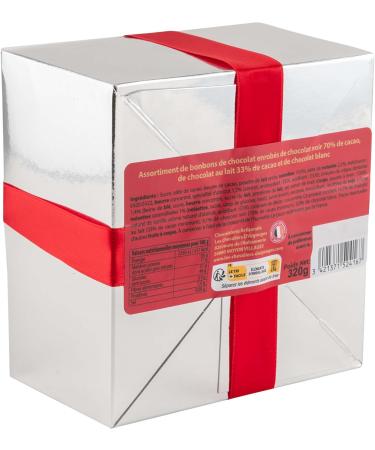 Chevaliers d'Argouges - Assortiment de chocolats noir lait blanc - Ballotin cadeau Saint-Valentin - 320g - Buy Online on GoSupps.com