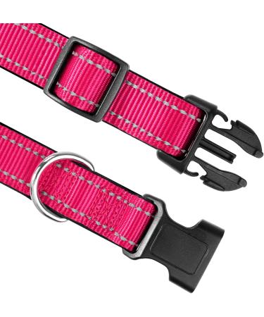 Joytale Reflective Dog Collar for Puppies - Hot Pink XS 1 Pack | Durable & Stylish - Buy Online on GoSupps.com