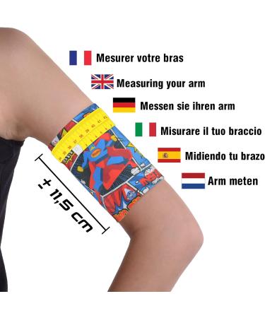 Dia Band for Kids - Comfortable Glucose Sensor Protection Bracelet for Freestyle Libre Medtronic Dexcom Omnipod | Junior XL (21-23cm) - Shop Internationally! - Buy Online on GoSupps.com