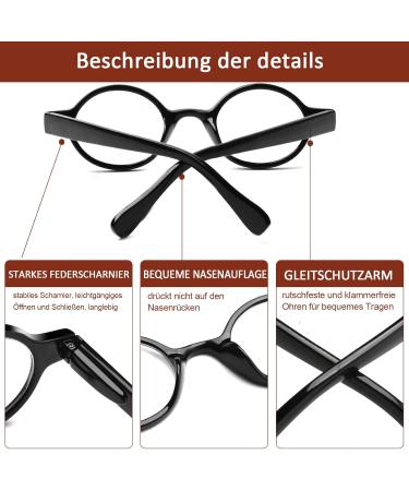 Cojwis 5 Pack Retro Round Reading Glasses for Men & Women | Lightweight 2.5X Readers - 5 Colors Available - Buy Online on GoSupps.com