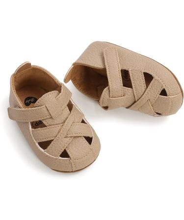 RVROVIC Baby Sandals | Soft Anti-Slip Sole | Infant Summer Shoes 0-6 Months | Beige - Buy Online on GoSupps.com