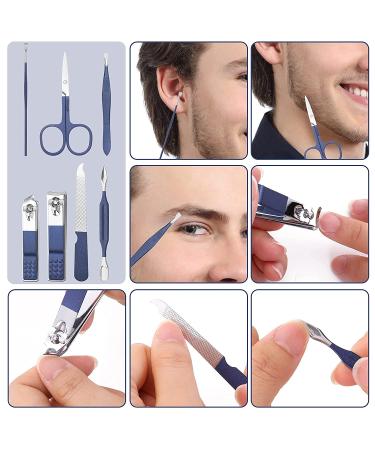 Travel Manicure Set | 8-in-1 Men's & Women's Grooming Kit - Aceoce Professional Nail Care Gift - Buy Online on GoSupps.com