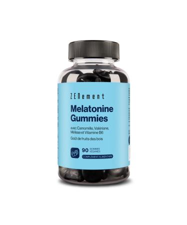 Melatonin Gummies - 1mg per gummy - 90 gums (for 3 months) Berry Flavor - Helps Improve Sleep Quality Fast Sleep - Sleep Gummies - Gluten Free - Zenement