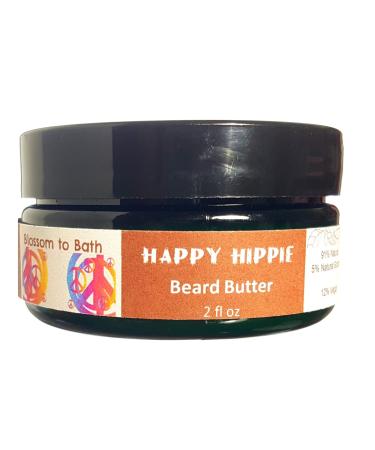 Happy Hippie Beard Butter (2 ounce) - Pure Essential Oil Fragrance - Controls And Softens with a Sweet Happy Herbal Scent