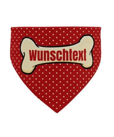 printplanet - Dog scarf with name or text - Scarf for dogs - Layout Bone - Size L Size L Bone