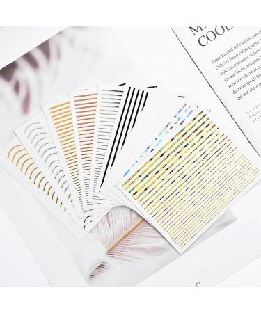 3 Sheet Stripe Gold Curve 3D Adhesive Nail Art Striping Tape Lines-Striping Tape for Nail Art-Nail Striping Tape Foil-Nail Striping Tape Thick-Nail Striping Tape with Dispenser-Self-Adhesive DIY Nail Art Tape 2 - Buy Online on GoSupps.com