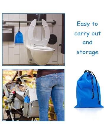 Foldable Portable Potty Seat for Toddlers with Splash Guard - Blue - Buy Online on GoSupps.com