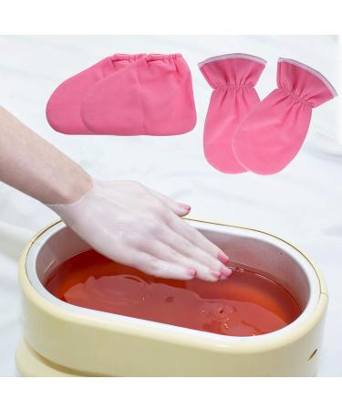 Healifty 4Pcs Paraffin Wax Bath Gloves Booties Moisturizing Work Gloves Foot Spa Cover Hand Treatment Kit Paraffin Wax Warmer Insulated Mitts for Women Pink - Buy Online on GoSupps.com