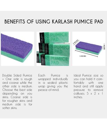 Karlash Professional Pedicure Foot Pumice Stone for Callus Removal & Dead Skin Exfoliation - 2 Sided Scrubber (1 Pack) - Buy Online on GoSupps.com