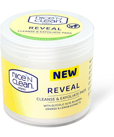 Nice 'N Clean Exfoliation Pads with Glycolic Acid and Fruit Extracts - 60 Biodegradable Face Wipes - Buy Online on GoSupps.com