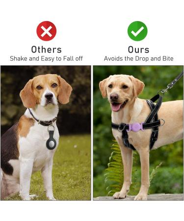 Vancle 2-Piece Airtag Dog Collar Case - Waterproof Silicone Protector for Pets | Black Small Dog & Cat Accessory - Buy Online on GoSupps.com