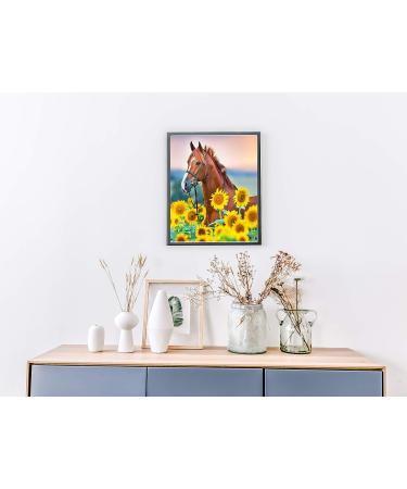 Diamond Painting Kit: DIY 5D Animal Crystal Rhinestone Embroidery for Kids & Adults - Horse Sunflower Design, 15.7'' x 15.7 - Buy Online on GoSupps.com