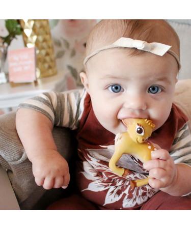 Oli & Carol Olive The Deer - Natural Rubber Biting & Bathing Toy | Eco-Friendly Baby Toy | 7 cm - Buy Online on GoSupps.com