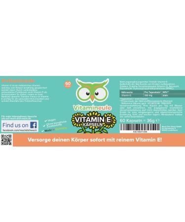 Vitamin E Capsules 100mg | Vegan Additive-Free Quality from Germany | Small Vegetable Tocopherol Capsules - vitamineULE  - Buy Online on GoSupps.com