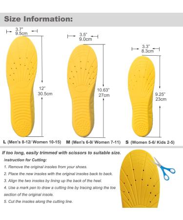 Memory Foam Insoles for Foot Pain Relief | Arch Support Shoe Inserts for Men Women & Kids - Shock Absorption & Cushioning - Buy Online on GoSupps.com