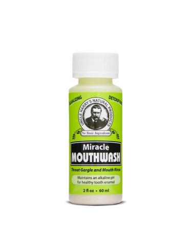 Uncle Harry's Natural Alkalizing Miracle Mouthwash | Adult & Kids Mouthwash for Bad Breath | pH Balanced Oral Care Mouth Wash & Mouth Rinse (2 fl oz)