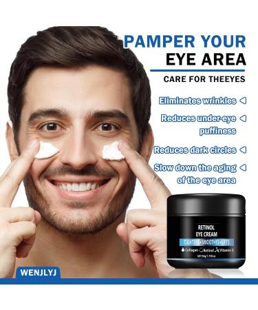 Men's Eye Cream - Hydrating & Moisturizing Eye Cream for Dark Circles Puffiness Fine Lines & Wrinkles Reduction - Buy Online on GoSupps.com
