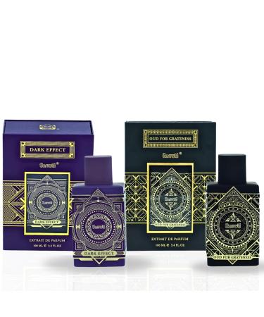 Dark Effect & Oud For Grateness - EDP Sprays 100ML (3.4 OZ) Exotic Fragrances For Men & Women. (Value Pack) 3.4 Fl Oz (Pack of 1) Value Pack