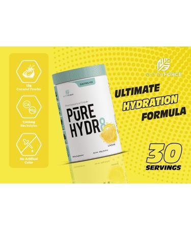 Pure Hydr8 Electrolyte Powder Coconut Water Infused 700mg Potassium 100mg Magnesium 80mg Sodium Sugar Free Lemonade Lemonade 1 Ounce (Pack of 1) - Buy Online on GoSupps.com