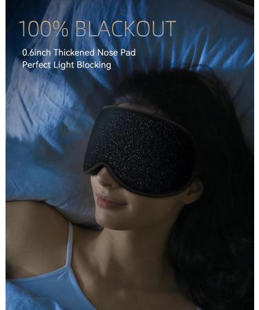100% Blackout Eye Mask - Ultra Soft 3D Night Blindfold for Sleep & Travel | Comfortable Memory Foam Eye Cover for Men & Women - Buy Online on GoSupps.com