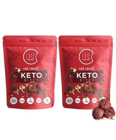 ChipMonk Keto Cookie Bites – Delicious, Low Carb, Diabetic Friendly, 1g Net Carb, Gluten Free, Sugar Free Keto Bites Sweetened with Allulose & Monk Fruit (Red Velvet Brownie, 2 Pouches (16 Bites)) Red Velvet Brownie 2 Pouc…