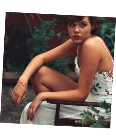 TEHAUX 2 Pcs Red String Bracelet Abundance Red Bracelet Lucky Rope Strap Red Rope Bangle Chinese Red Bracelet Knitting Gift New Year Gift Womens Gifts Year of Birth Alloy Jewelry Student - Buy Online on GoSupps.com