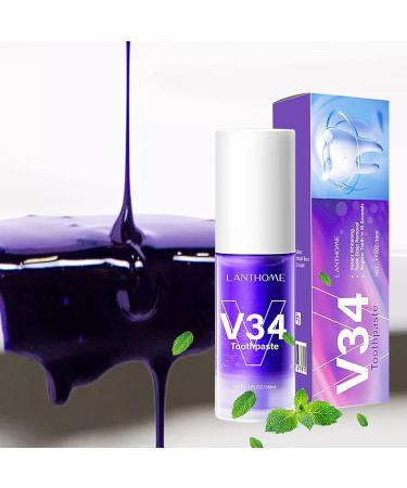 Lianbiquan V34 Purple Toothpaste for Whiter Teeth & Gum Repair | Color Corrector (3PCs) - Best eCommerce International Shipping - Buy Online on GoSupps.com