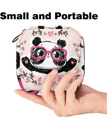 Women s Travel Makeup Organizer with Menstrual Cup Pocket - Cute Cartoon Panda Design & Big Capacity - Buy Online on GoSupps.com