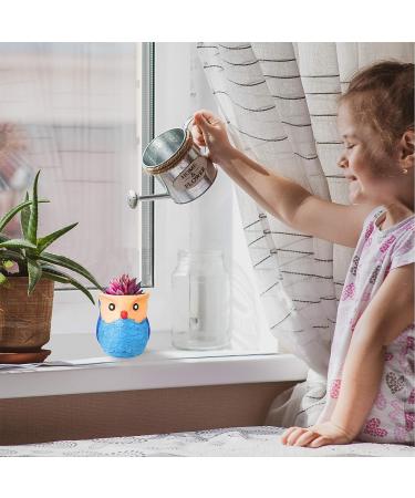 DIY Ceramic Owl Succulent Pots Paint Craft Kit - Set of 6 | Unpainted Bisque Ceramic Flowerpots for Kids Classroom Activities - Buy Online on GoSupps.com