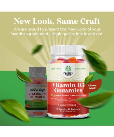 Vitamin D3 2000 IU Immune Support Gummies for Adults - Bone Strength, Heart Health, Immune System Supplement - 60 Count - Buy Online on GoSupps.com