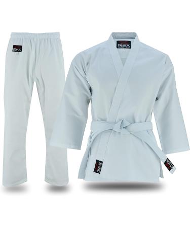 REX Sports Lightweight Karate Uniform for Kids & Adults - Martial Arts Gi with Belt - White - Buy Online on GoSupps.com