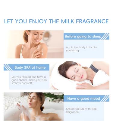 Helbr Milk Hydrating Body Lotion 7.04 fl oz - Natural Milk Essence Moisturizer for Dry Sensitive Skin - Multi-Purpose for Body Face & Hands - Improves Texture for Smooth Glowing Skin - Buy Online on GoSupps.com