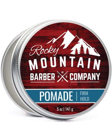 Pomade for Men - 5 oz Tub Classic Styling Product with Strong Firm Hold for Side Part, Pompadour & Slick Back Looks  High Shine & Easy to Wash Out  Water Based  by Rocky Mountain Barber Company