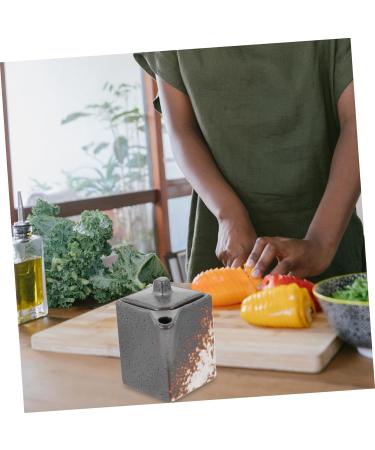 ABOOFAN Ceramic Sauce Vinegar Pot Liquid Dispenser Mini Seasoning Bottles Container with Lid Condiment Japanese Oil Cruet Ceramic Soy Sauce Dispenser Seasoning Bowl Seasoning Canister 9.2X7.5X6CM Black - Buy Online on GoSupps.com