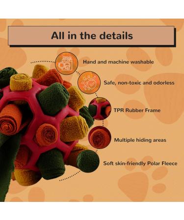 Buy Portable Larimuer Sniffing Ball for Dogs | Interactive Snuffle Toy for Small & Medium Pets - Red & Black - Buy Online on GoSupps.com