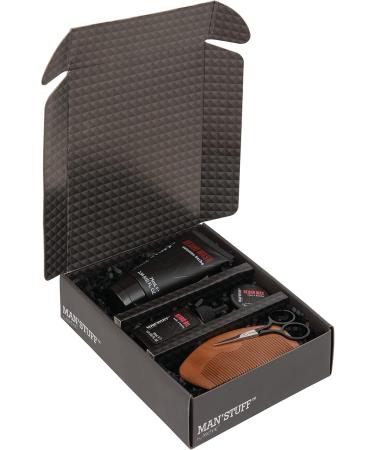 Man's Stuff Grooming Kit Includes Beard Oil Beard Wax Beard Wash Comb and Scissors Great Christmas Gift for Beard Lovers - Buy Online on GoSupps.com
