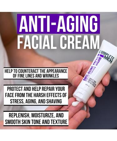 Best Anti-Aging Face Cream for Men | Night Moisturizer for Fine Lines & Wrinkles | Natural Skin Care Treatment - Buy Online on GoSupps.com