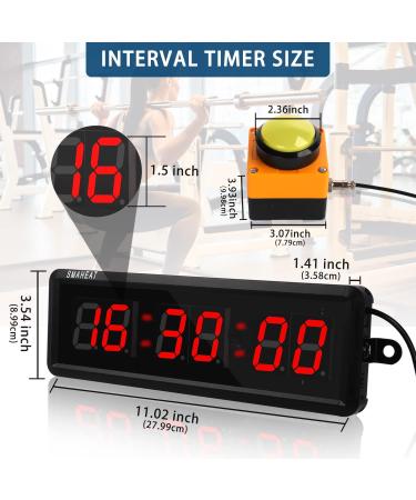 SMAHEAT Electronic Fitness Timer - Perfect for School, Exam, Home Exercise & Gym | 1.5 inch Six-Digit All-Red Stopwatch Button - Buy Online on GoSupps.com