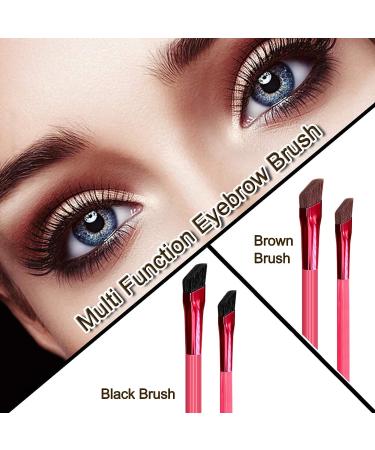 4Pcs 4D Hair Stroke Brow Stamp & Multi-Function Eyebrow Brush Set - Professional Makeup Tool for Filling & Concealing Eyebrows (Large and Small) - Buy Online on GoSupps.com