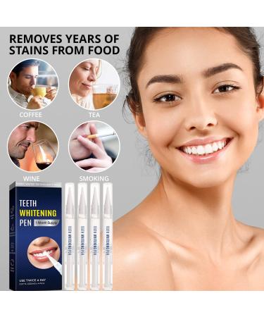 Teeth Whitening Pen 4 Pack, Brighten Your Smile in Just 1 Week with Tooth Whitening Pens  Fast, Gentle, Enamel Safe 35% Carbamide Peroxide Whitening Gel for White Teeth in Mess Free Applicator Pens - Buy Online on GoSupps.com