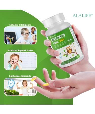 ALALIFE Pure DHA Algal Oil Supplement 170mg for Brain Bone & Heart Health & Joint Support - Non-GMO - Buy Online on GoSupps.com