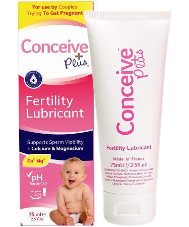 Conceive Plus Fertility Lubricant - For Positive Results, Fertility Friendly Lubrication, Calcium + Magnesium, Multi-Use Lube, 2.5 Ounce Unscented 2.5 Fl Oz (Pack of 1)