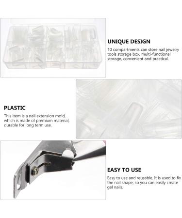 FOMIYES 2 Boxes Nail Art Box Nail File Buffer Coffin Nail Tips Clear Nail Tips False Nails Clear French Nails Long Fake Nails Nail Art Brush Nails Kits Postizas Manicure Glue Plastic - Buy Online on GoSupps.com