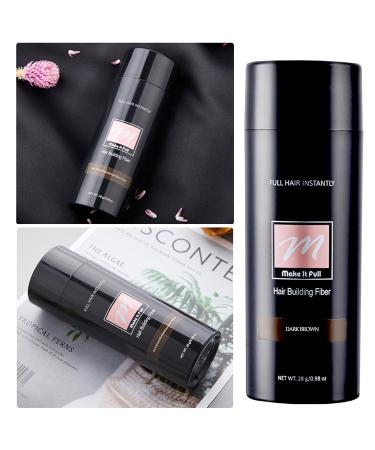 Hair Fibres for Thinning Hair - Dark Brown Professional Quality | Hair Thickening Powder & Fibers for Instant Concealment of Hair Loss - Buy Online on GoSupps.com