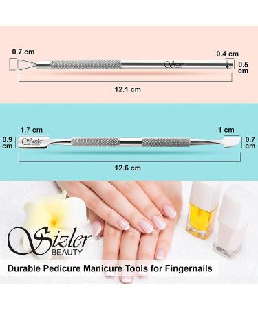 Cuticle Pusher Tool by Sizler Beauty Nail cleaner UV Gel Nail Polish Remover Tool/Scraper Professional Cuticle Pusher Set/Manicure & Pedicure Set Pack of 2  - Buy Online on GoSupps.com