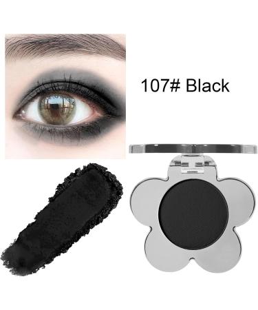 Erinde Matte Eyeshadow Palette Single Eye Shadow Powder Palette Korean Style Makeup Palette High Pigmented Nude Soft Beige Brown Dark Smoky Cosmetic Eyeshadows #107 Black - Buy Online on GoSupps.com