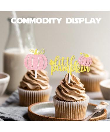 18pcs Glitter Little Pumpkin Dessert Cupcake Topper Thanksgiving Gratitude Theme Decor for Boys Girls Men Women Happy Birthday Autumn Harvest Party Decoration Supplies - Buy Online on GoSupps.com
